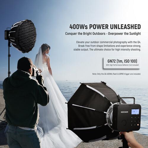 Neewer Q4 400W TTL Akülü Paraflaş + QPRO-S Tetikleyici Set (Sony)