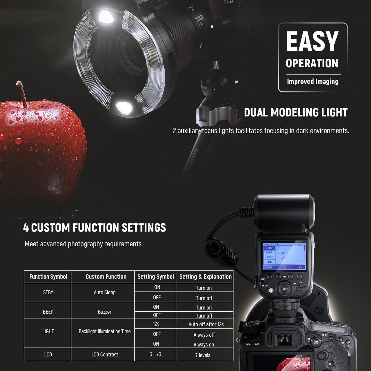 Neewer RF1-C Makro Ring Flaş (Canon)