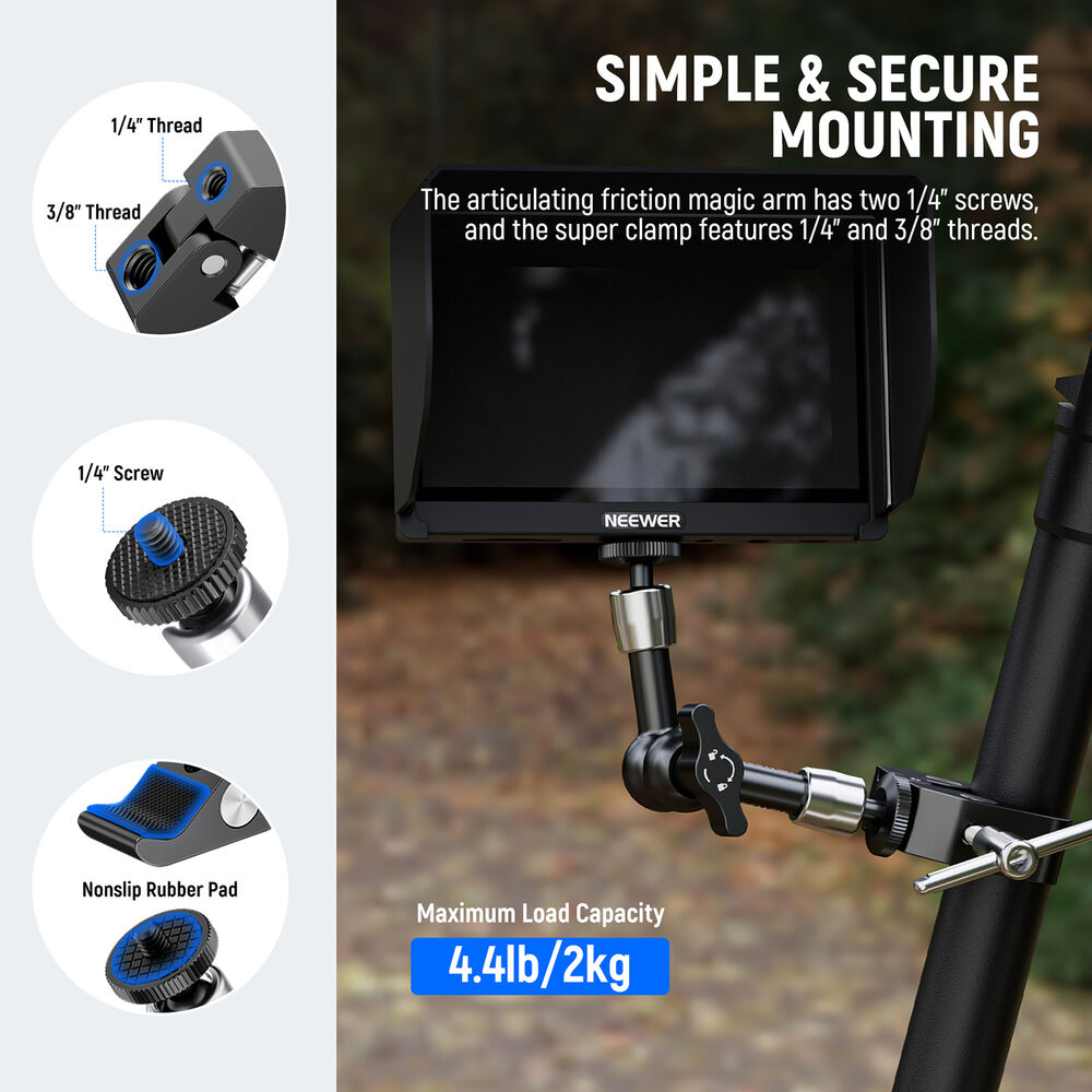 Neewer ST-15C 15cm Magic Arm & Clamp