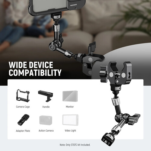 Neewer ST07C Articulating Magic Arm with Super Clamp (7)