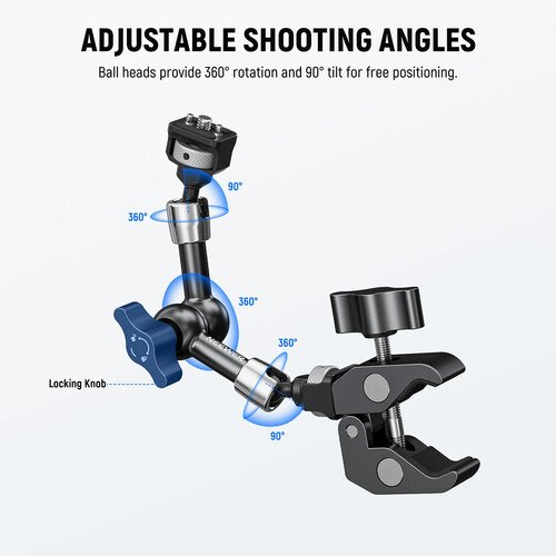 Neewer ST07C Articulating Magic Arm with Super Clamp (7)