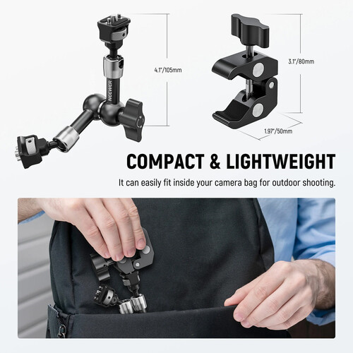 Neewer ST07C Articulating Magic Arm with Super Clamp (7)