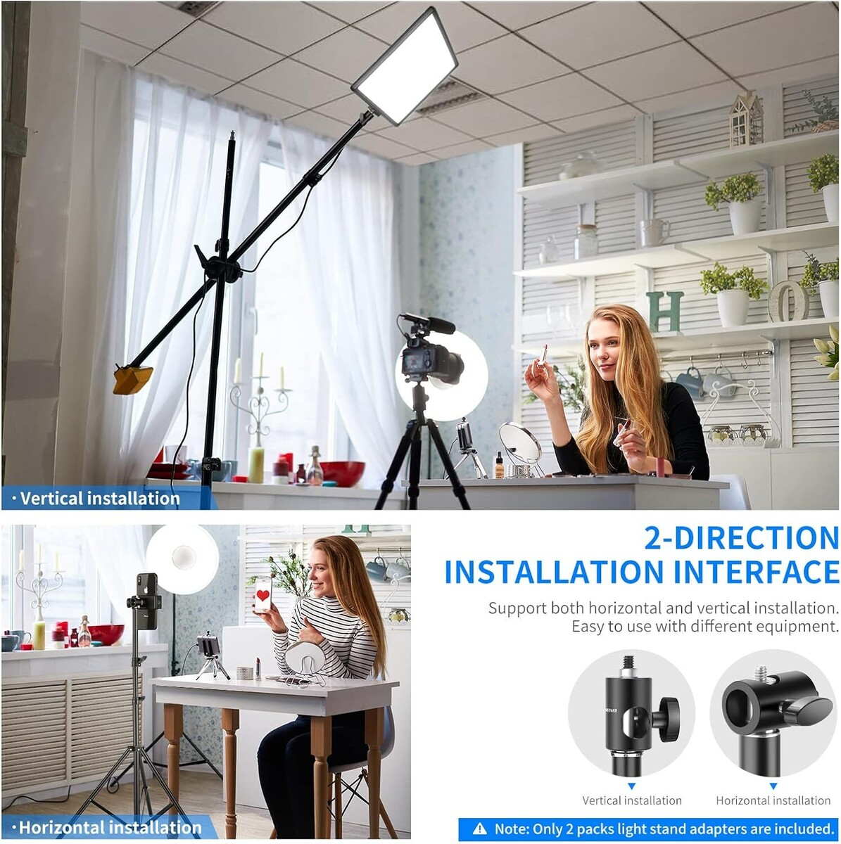 NEEWER ST12 Hızlı Adaptör Dönüştürücü - Işık Standı Uç Adaptörü (2li Paket)
