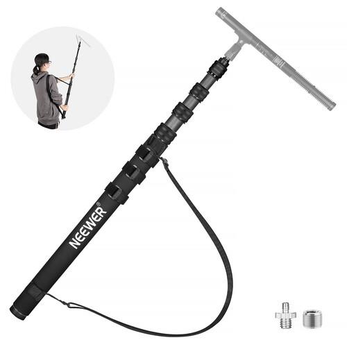 Neewer Upgraded MS-300C Microphone Boompole (Black, 9.8)