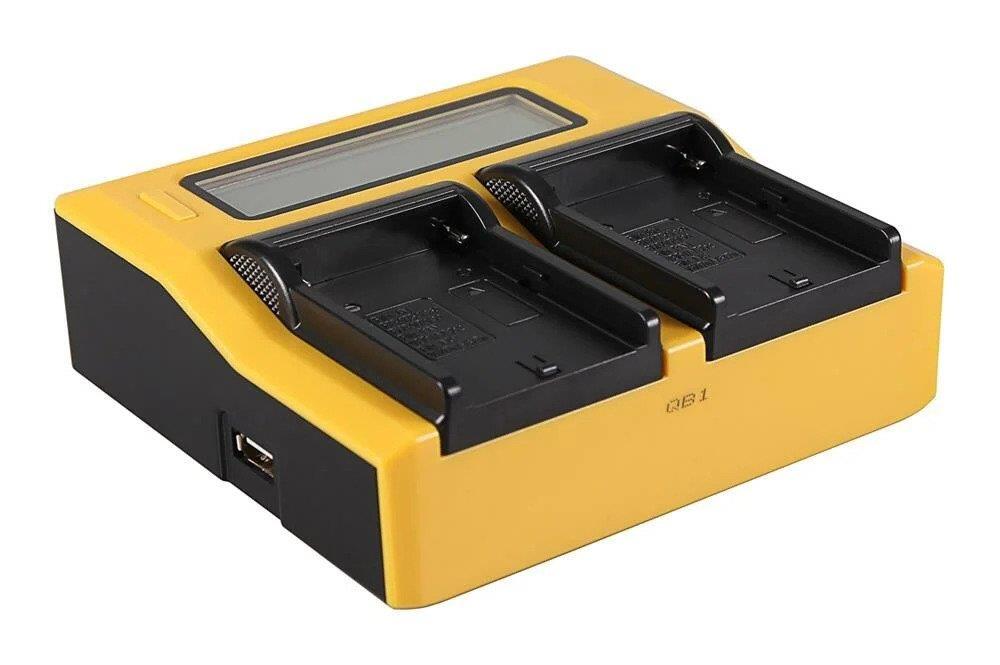 NP-F970 Bataryalar İçin Dual LCD / USB Şarj Ünitesi