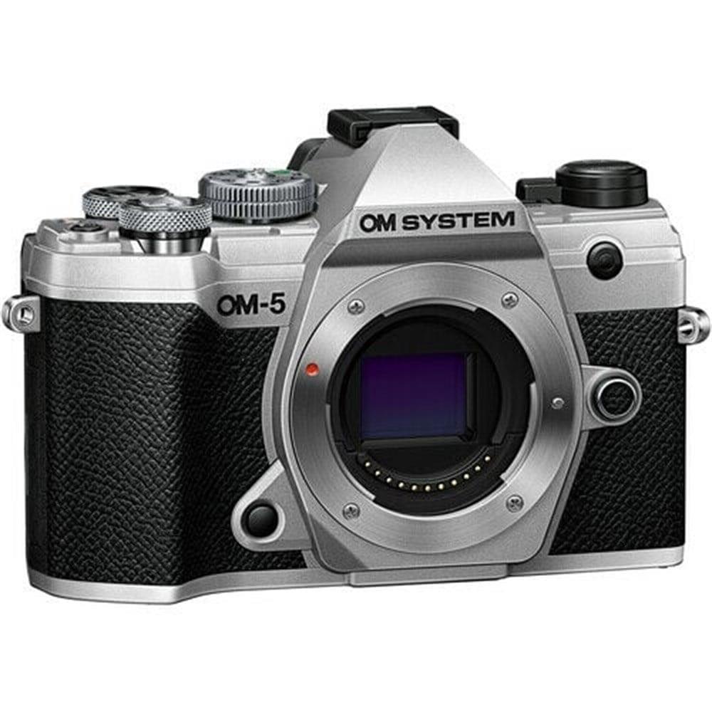 OLYMPUS OM-5 Fotoğraf Makinesi, 45mm f/1.8 Lens, ECG-5 Grip, BLS-50 Batarya