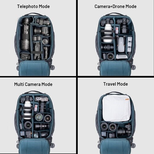 PGYTECH Roller Camera Backpack 30L (Space Black) | Tekerlekli & Sırt Çantası