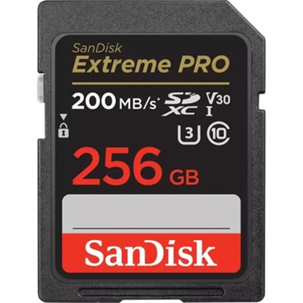 Sandisk Extreme Pro 256 GB SDHC Hafıza Kartı (200MB/S)