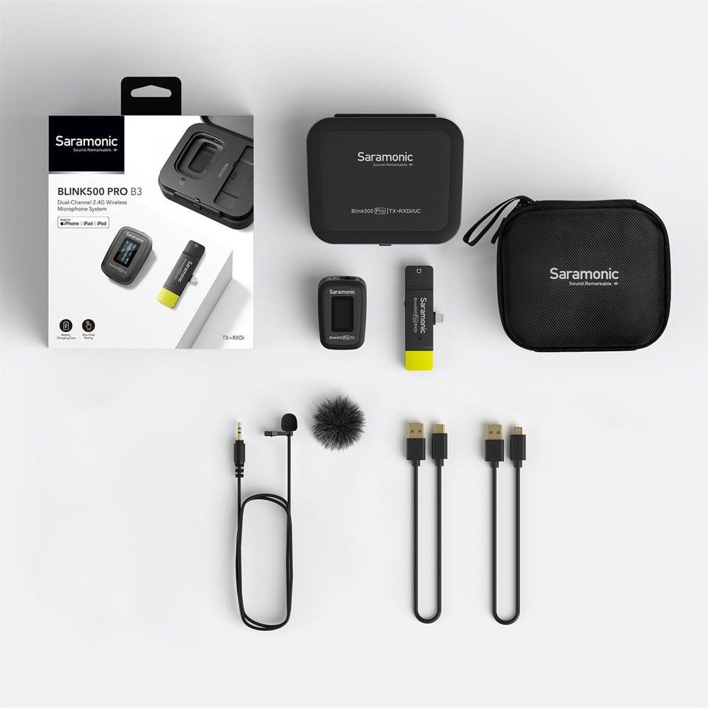 Saramonic Blink500 Pro B3 iPhone İçin Kablosuz Yaka Mikrofonu