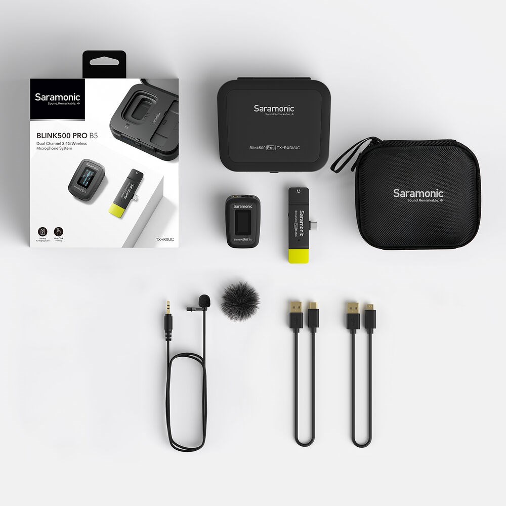 Saramonic Blink500 Pro B5 USB Type-C  Tek Konuşmacılı Kablosuz Yaka Mikrofonu