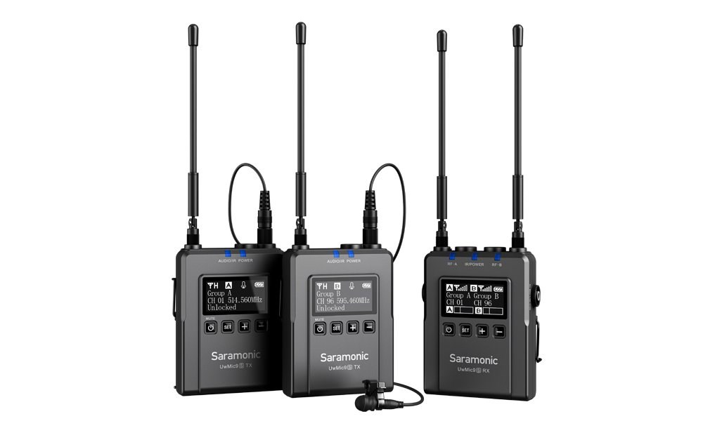 Saramonic UwMic9S Kit 2 (RX + TX + TX) Kablosuz Yaka Mikrofonu
