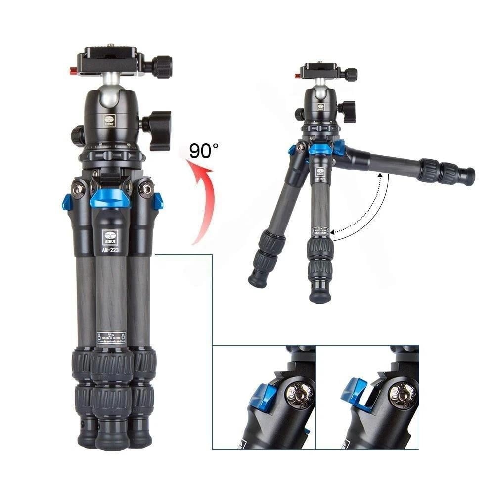 Sirui AM-223 B-00K Profesyonel Kompakt Karbon Tripod Kiti