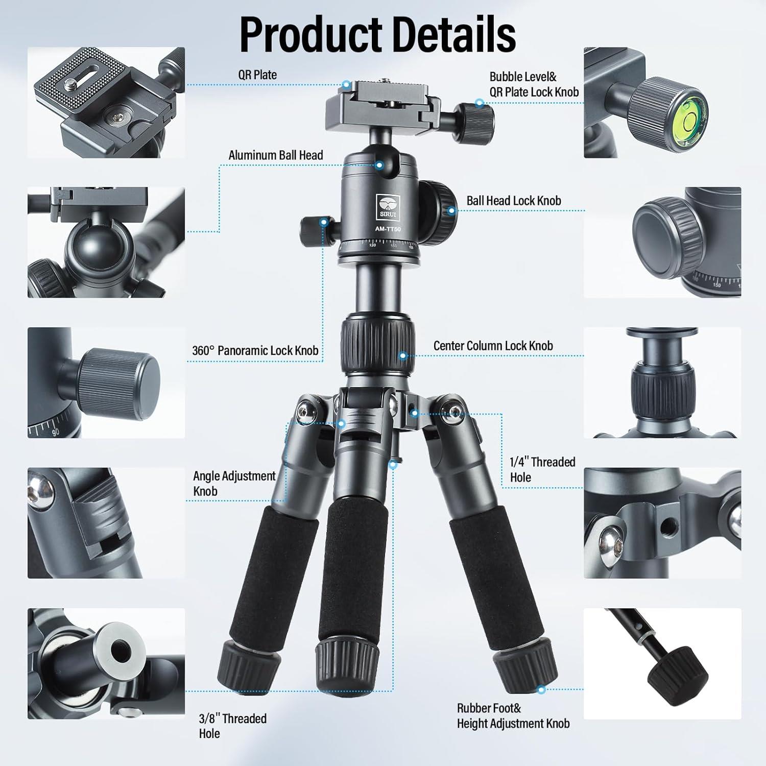 SIRUI AM-TT50 Compact Mini Desktop Tripod