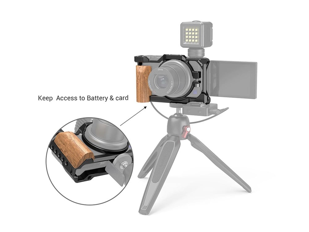 SmallRig 2937 Sony ZV1 İçin Ahşap Tutaklı Kafes