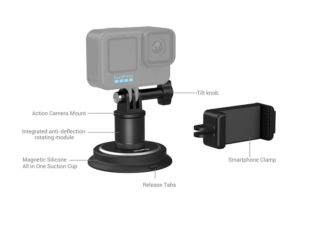 SmallRig 4347 Aksiyon Kameraları için Vantuz