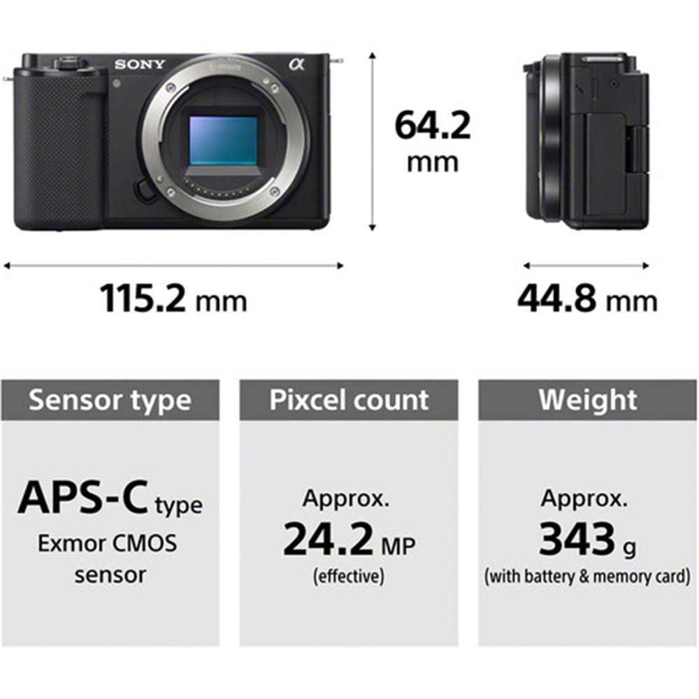 Sony ZV-E10 Body Aynasız Fotoğraf Makinesi