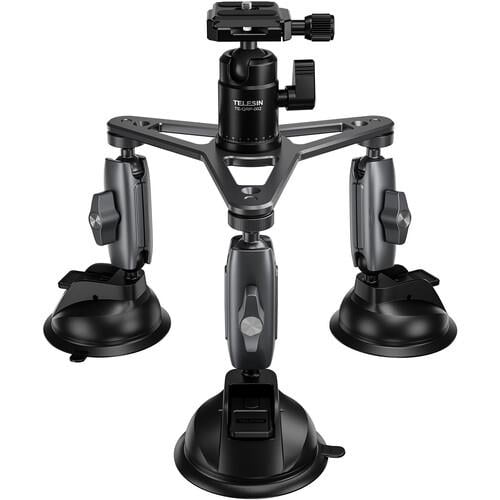 TELESIN Triple Suction Cup Camera Mount