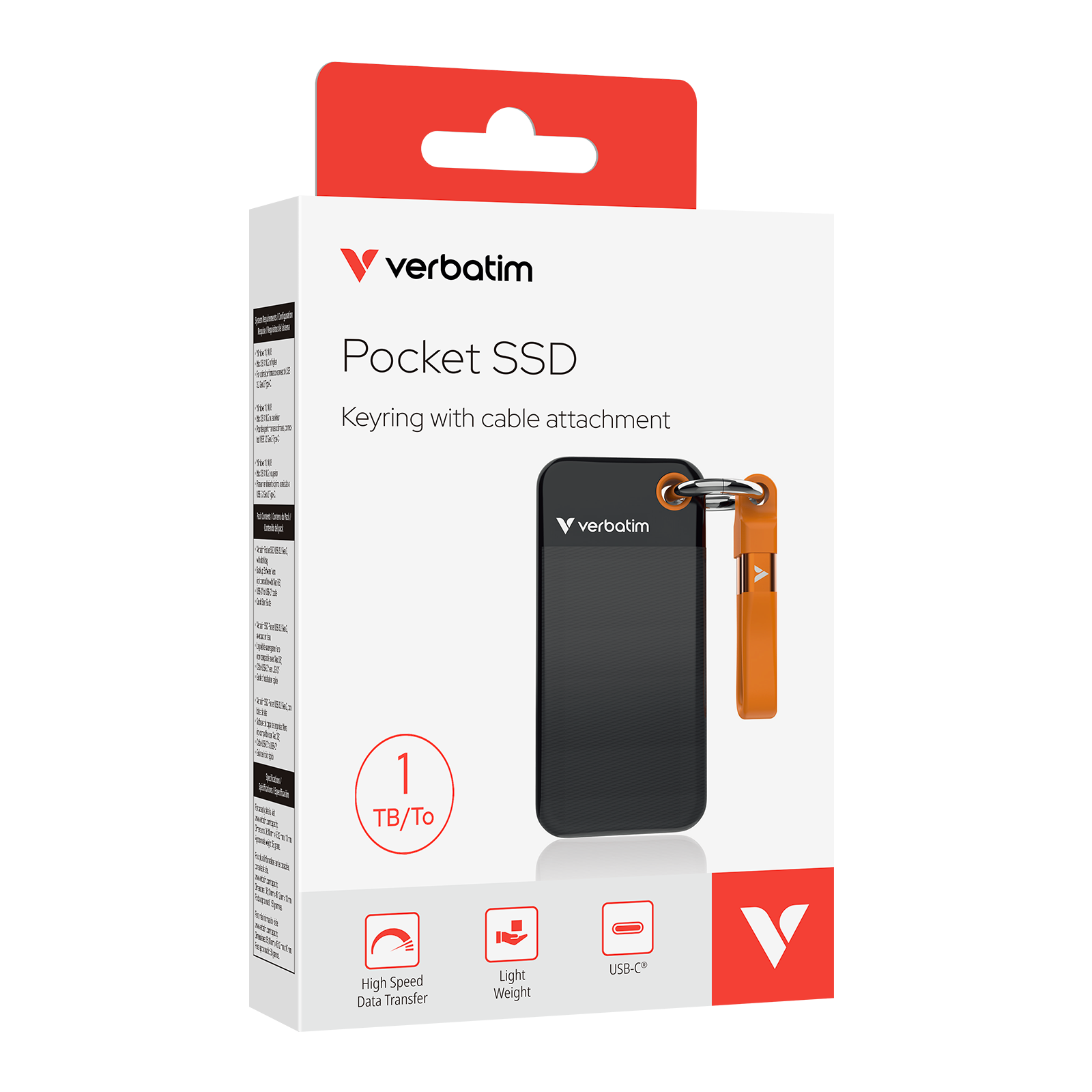VERBATIM 32193 - V Pocket SSD USB3.2 GEN2 1TB B/O