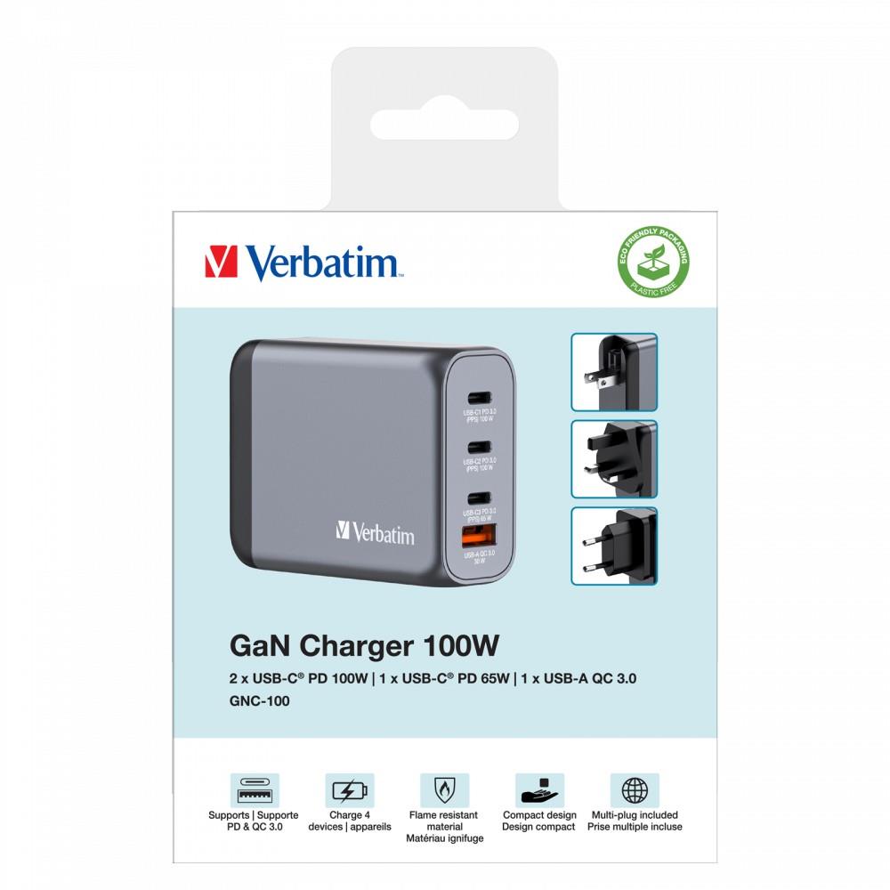 VERBATIM 32202 - V GNC-100 GaN Charger 100W