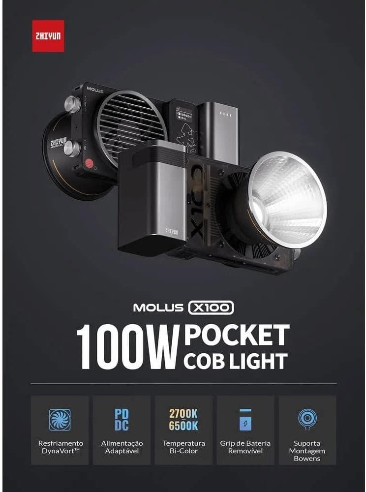 Zhiyun Molus X100 Combo 100W Taşınabilir Işık