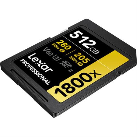  Lexar 512GB Gold Series 1800x UHS-II SDXC Hafıza Kartı