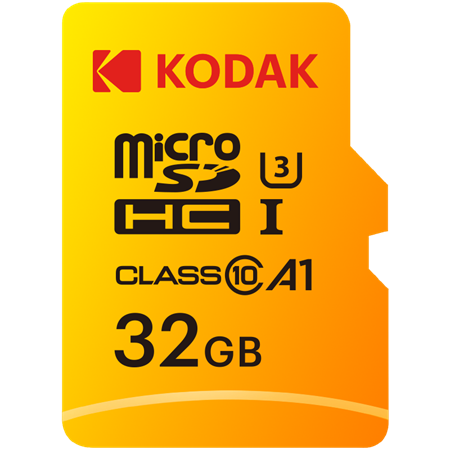 Kodak 32GB Micro SD UHS-I U3/V30/A1 Hafıza Kartı + Adaptör (Sarı)