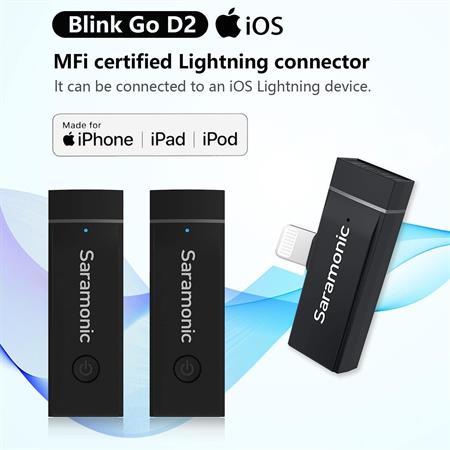 Blink Go-D2 Apple Cihazlar İçin Kablosuz Mikrofon Sistemi