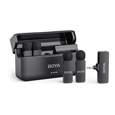 Boya BY-V4 4 Kişilik Şarj Kutulu Kablosuz Mikrofon Seti - 3.5mm TRS