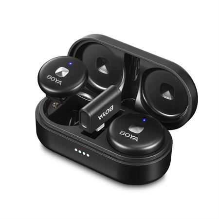 BOYA Omic-D Wireless İkili Yaka Mikrofonu Lightning (Siyah)