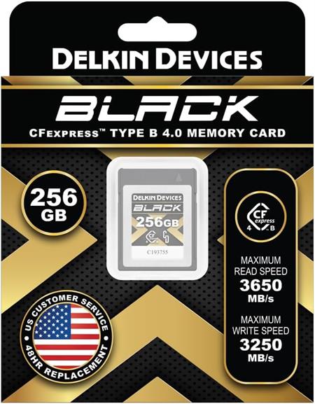 Delkin Devices 256GB BLACK 4.0 CFexpress Type B Memory Card
