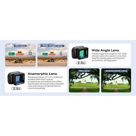 Freewell Wide-Angle/Anamorphic Lens & Filter Set for DJI Mini 4 Pro