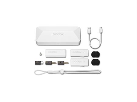 Godox MoveLink Mini Kablosuz Mikrofon Kit2 (Type-C Uyumlu/Beyaz)