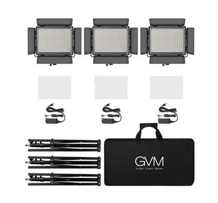 GVM 880RS RGB LED Video Light Studio 3-Video-Light-Kit