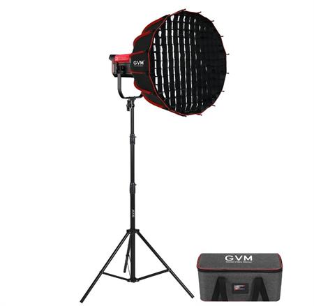 GVM Pro SD200B Bi-Color LED Video Spotlight COB Monolight with Softbox Set 1