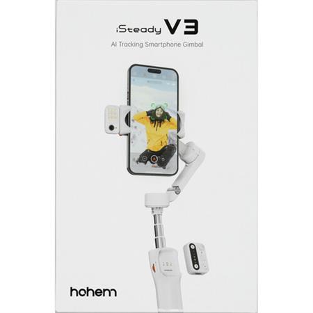 Hohem iSteady V3 AI Akıllı Telefon Gimbal AI İzleyici ve Dolgu Işığı Modüllü (Beyaz)