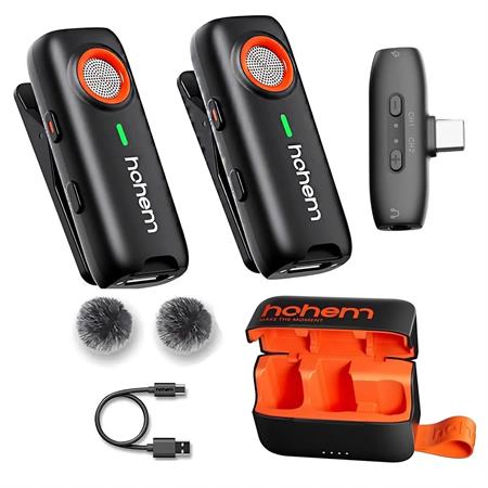 Hohem MIC-01 Wireless 2 Kişilik Yaka Mikrofonu (Type-c)