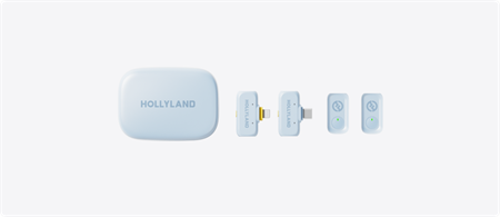 Hollyland LARK A1 Combo Sky Blue 2 Kişilik Kablosuz Mikrofon Sistemi - Mavi