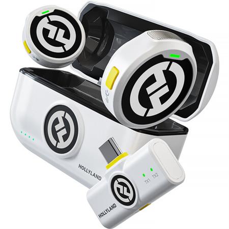 Hollyland Lark M2 Combo Wireless Yaka Mikrofonu (Beyaz)