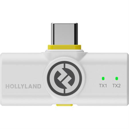 Hollyland Lark M2 Combo Wireless Yaka Mikrofonu (Beyaz)