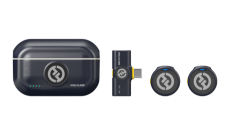 Hollyland LARK M2 DUO USB‑C Mobil Kablosuz Yaka Mikrofon Seti