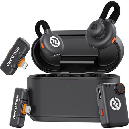 Hollyland LARK M2S Ultimate Combo İki Kişilik Kablosuz Mikrofon (2.4 GHz, Uzay Grisi)