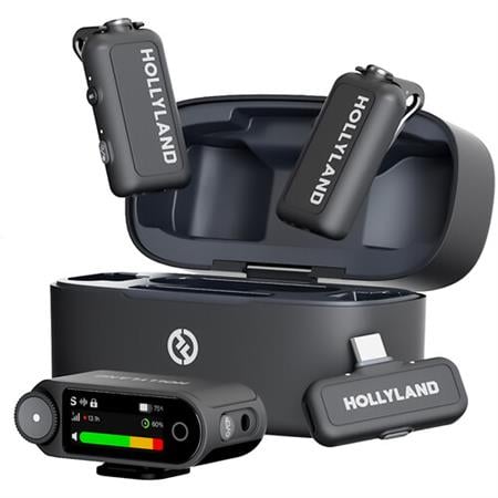 Hollyland LARK MAX 2 Combo 2 Kişilik Kablosuz Mikrofon Sistemi (Space Gray, 2.4 GHz)