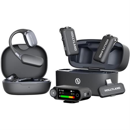 Hollyland LARK MAX 2 Ultimate Combo 2 Kişilik Kablosuz Mikrofon Sistemi (Space Gray, 2.4 GHz)