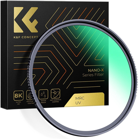 K&F Concept 72mm NANO-X MCR MC-UV 28 Çok Katmanlı Kaplamaya sahip Koruma Filtresi 8K Ultra HD