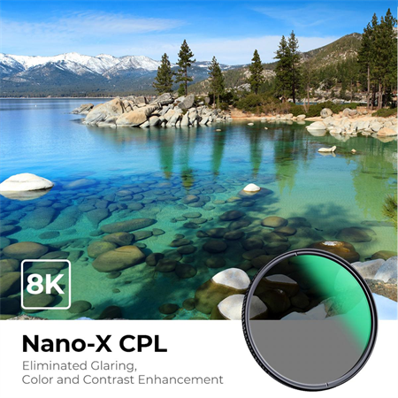K&F Concept Polarizasyon Filtresi 72mm CPL Filtre MRC 28x Sertleştirilmiş Nano-X Serisi