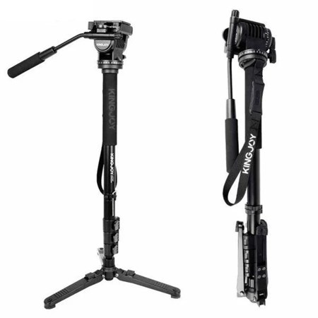 Kingjoy MP208F Monopod + VT-1510 Video Kamera Tripod Başliği + M3 360° Dönebilen Monopod Tabani