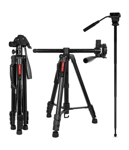 Kingjoy VT-890H6 Video Tripod Yatay Olan Orta Boru Özelliği
