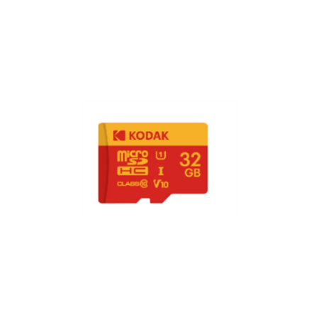 Kodak 32GB Micro SD UHS-I C10 U1 V10 Kart + Adaptör (Kırmızı)