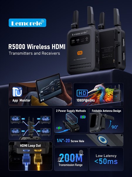 Lemorele R5000 Wireless Görüntü Aktarıcı