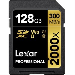 Lexar 128GB Professional 2000x SDXC V90 Hafıza Kartı